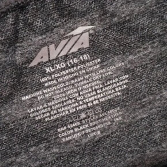 Avia Sport Sweatshirt Grey Color Long Sleeve Size XL‎ - Picture 5 of 6
